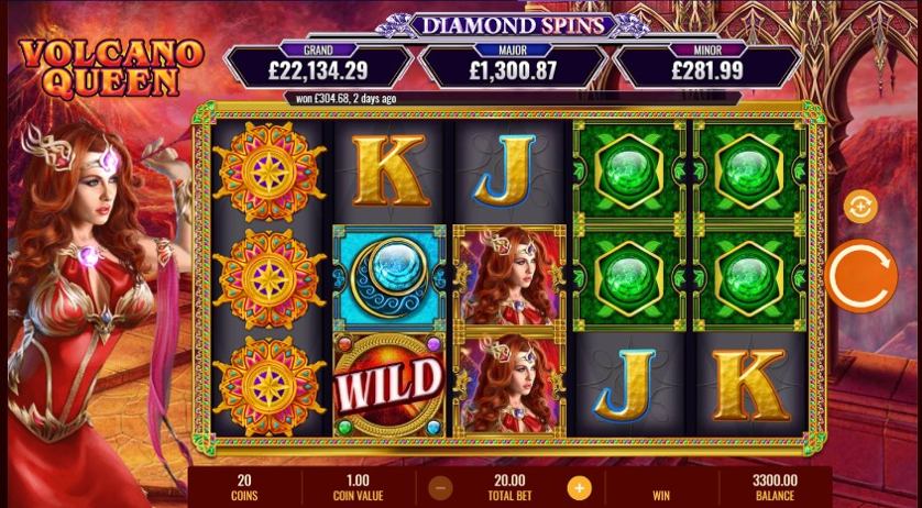 Volcano Queen Diamond Spins Review